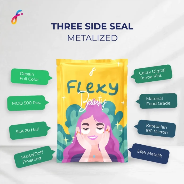 Cetak Sachet Metallize 100 Matte/Doff - 6 x 9 cm